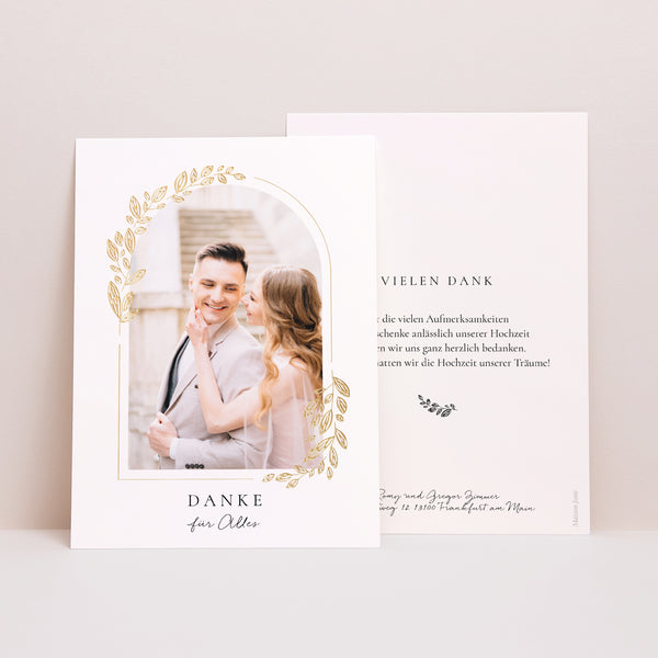 Dankeskarte Hochzeit Arche Vegetal foto