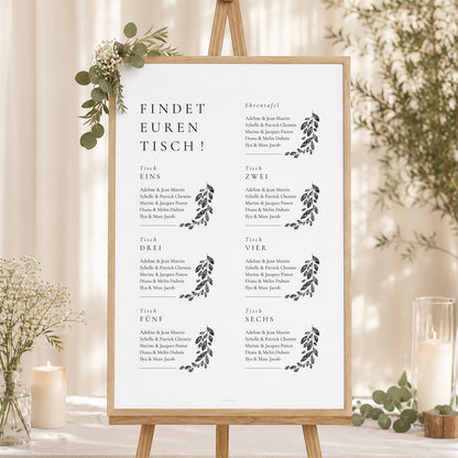 Sitzplan Hochzeit Porträt Arche Vegetal foto N° 1