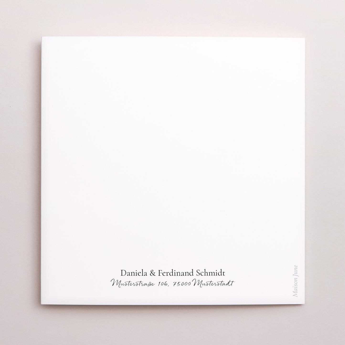Dankeskarte Hochzeit Doppelflügiges Quadrat Alliance Végétale foto N° 3