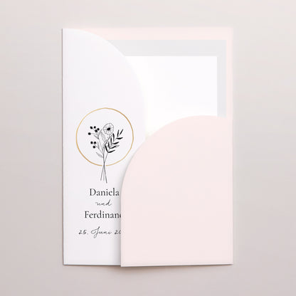 Hochzeitseinladung Hülle für 2 Karten Alliance Végétale foto N° 1