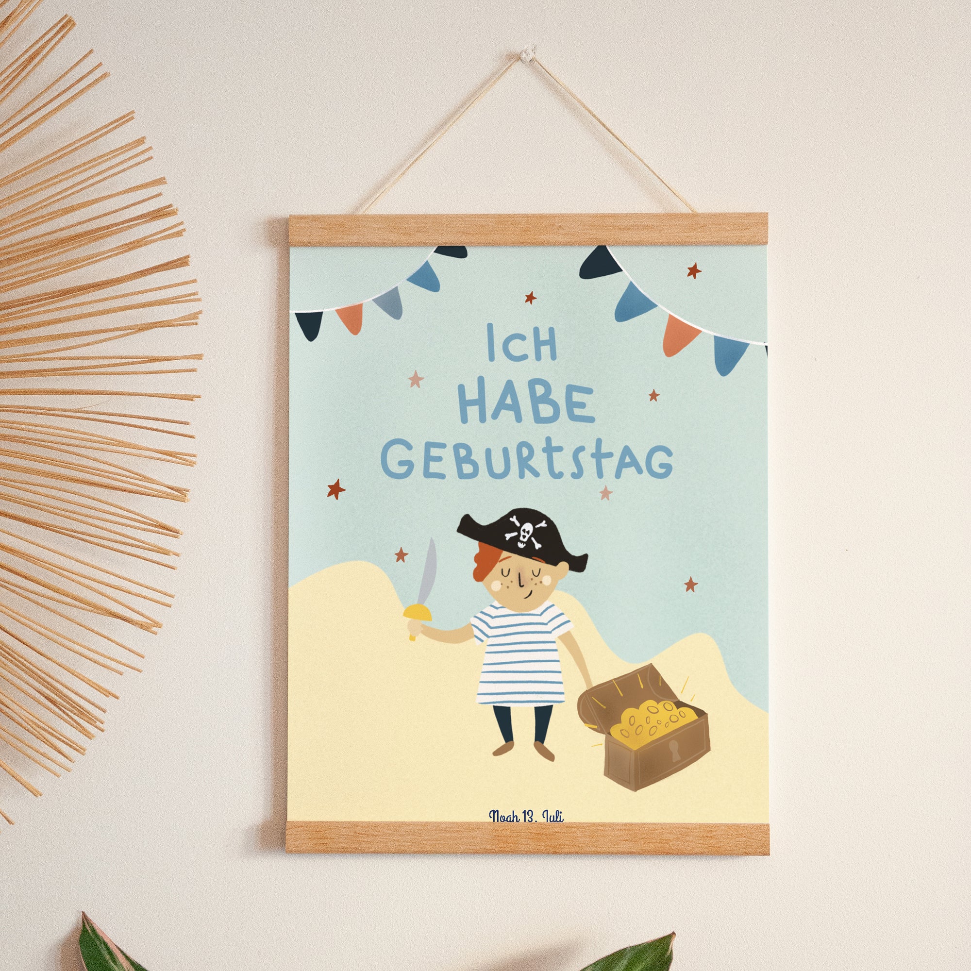 Poster Kindergeburtstag Porträt Kleiner Pirat foto N° 1