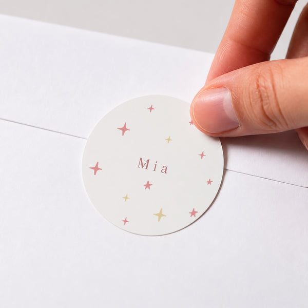 Sticker Kindergeburtstag Rund Prinzessin Regenbogen foto