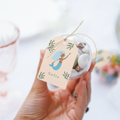 Mitgebsel-Box Kindergeburtstag Ball mit Wimpel-Etikett Hübsche Meerjungfrau foto N° 3