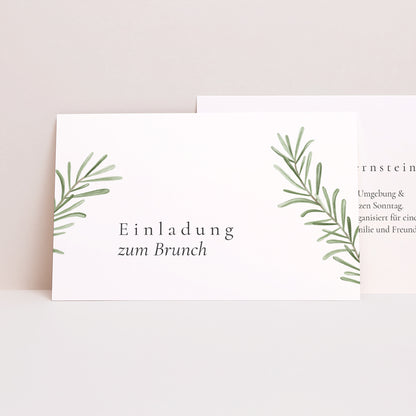Einladungskarte Hochzeit Landschaft Rosmarin aus der Provence foto N° 1