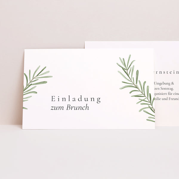 Einladungskarte Hochzeit Landschaft Rosmarin aus der Provence foto
