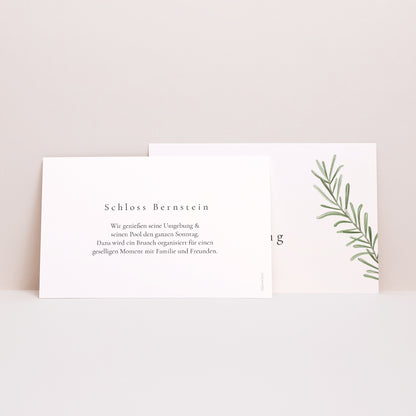 Einladungskarte Hochzeit Landschaft Rosmarin aus der Provence foto N° 2