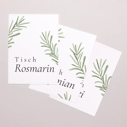 Tischnummern Hochzeit Rechteck Rosmarin aus der Provence foto N° 1