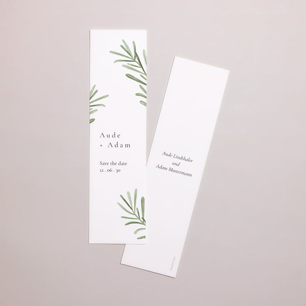 Save the date Karte Hochzeit Lesezeichen Rosmarin aus der Provence foto