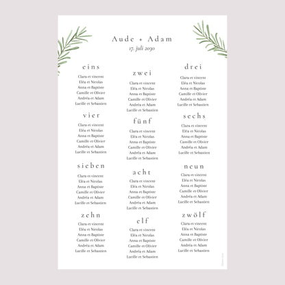 Sitzplan Hochzeit Porträt Rosmarin aus der Provence foto N° 2