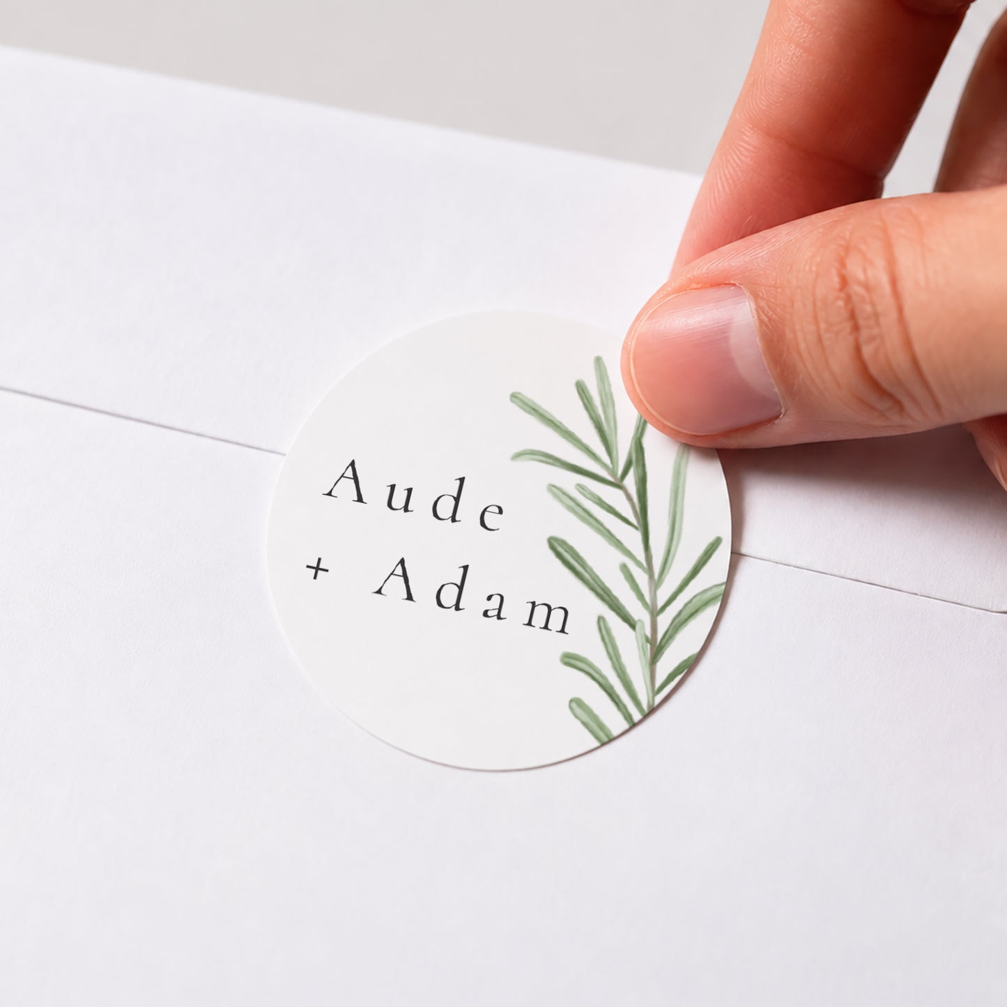 Sticker Hochzeit Rund Rosmarin aus der Provence foto N° 1