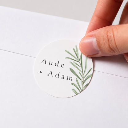 Sticker Hochzeit Rund Rosmarin aus der Provence foto N° 1