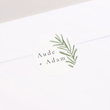 Sticker Hochzeit Rund Rosmarin aus der Provence foto N° 2