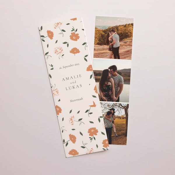 Hochzeitseinladung Fotoautomaten Lesezeichen Liberty Poudré foto