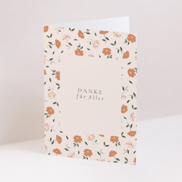 Dankeskarte Hochzeit Doppelflügelporträt Liberty Poudré foto