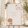 Begrüßungstafel Hochzeit Porträt 60 x 90 cm Liberty Poudré foto N° 1