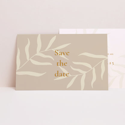 Save the date Karte Hochzeit Landschaft Bohème Chic foto N° 1