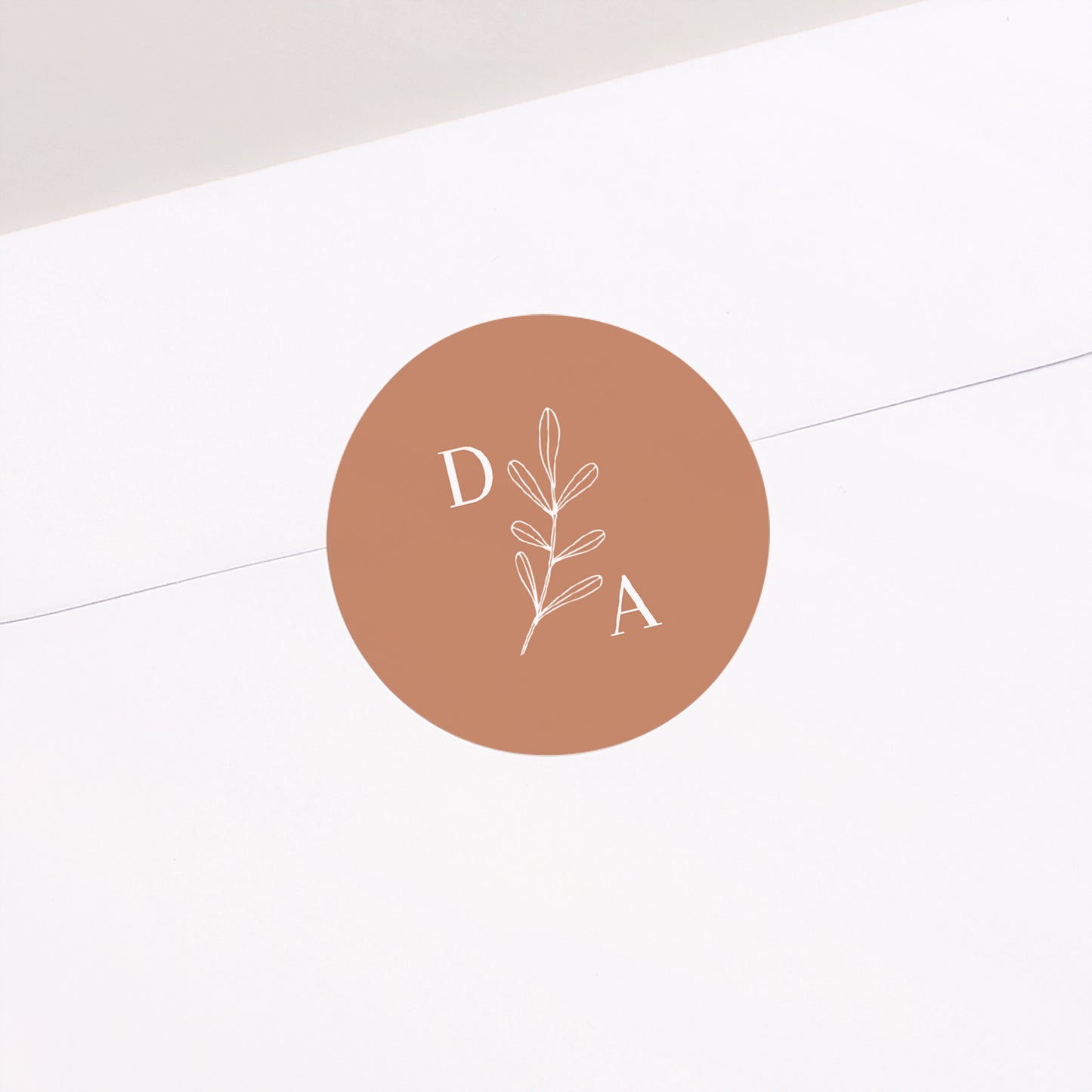 Sticker Hochzeit Rund Vegetal Koralle foto N° 2