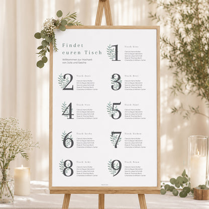 Sitzplan Hochzeit Porträt Süßes Gold foto N° 1