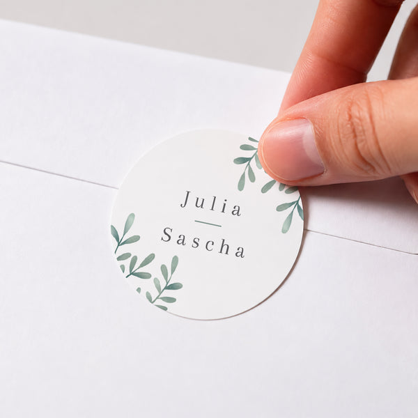 Sticker Hochzeit Rund Süßes Gold foto