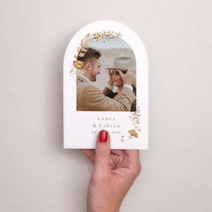 Hochzeitseinladung Arche ländlich creme schick foto N° 2