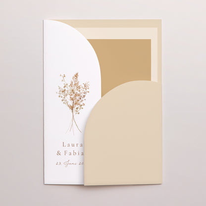 Hochzeitseinladung Hülle für 2 Karten ländlich creme schick foto N° 1