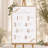 Sitzplan Hochzeit Porträt ländlich creme schick foto N° 1