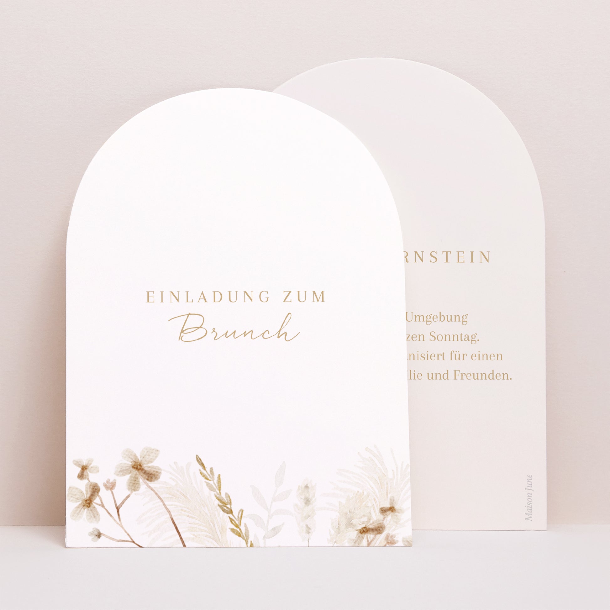Einladungskarte Hochzeit Kleine Arche Böhmisch Creme foto N° 1