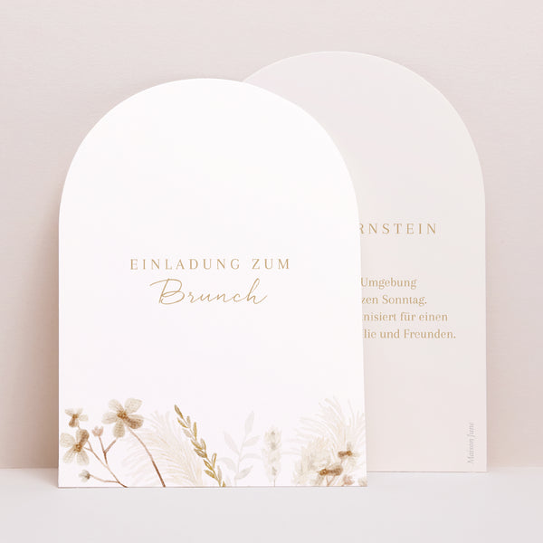 Einladungskarte Hochzeit Kleine Arche Böhmisch Creme foto