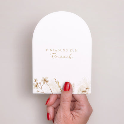 Einladungskarte Hochzeit Kleine Arche Böhmisch Creme foto N° 2