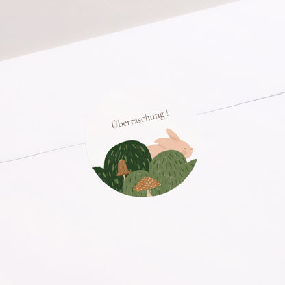 Sticker Geburt Rund Es war einmal die Tiere des Waldes foto N° 2