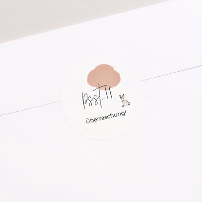 Sticker Geburt Rund Bleistiftkaninchen foto N° 1