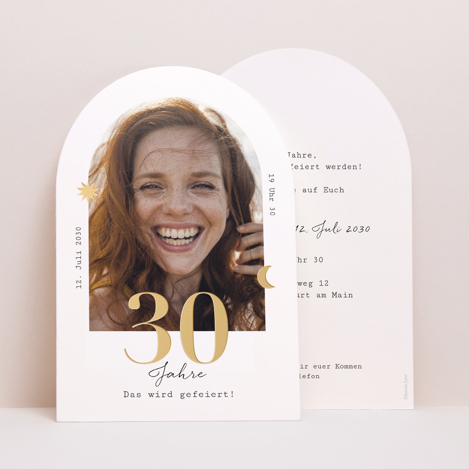 Einladungskarte Geburtstag Arche Arche Typo, 30 Jahre alt foto N° 1
