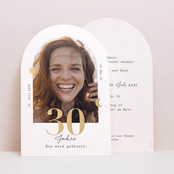 Einladungskarte Geburtstag Arche Arche Typo, 30 Jahre alt foto