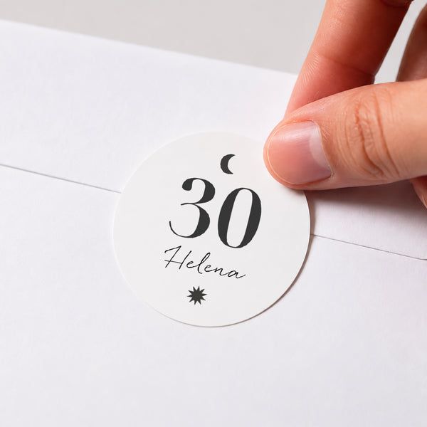 Sticker Geburtstag Rund Arche Typo, 30 Jahre alt foto