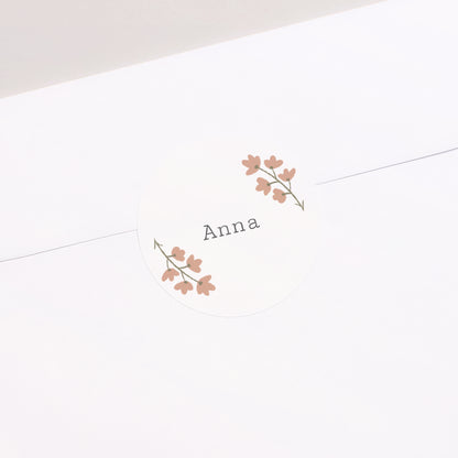 Sticker Kindergeburtstag Rund Blumenthema foto N° 2