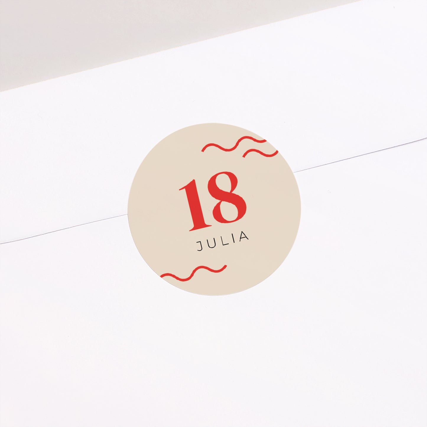 Sticker Geburtstag Rund Arche Foto Mädchen, 18 Jahre foto N° 2