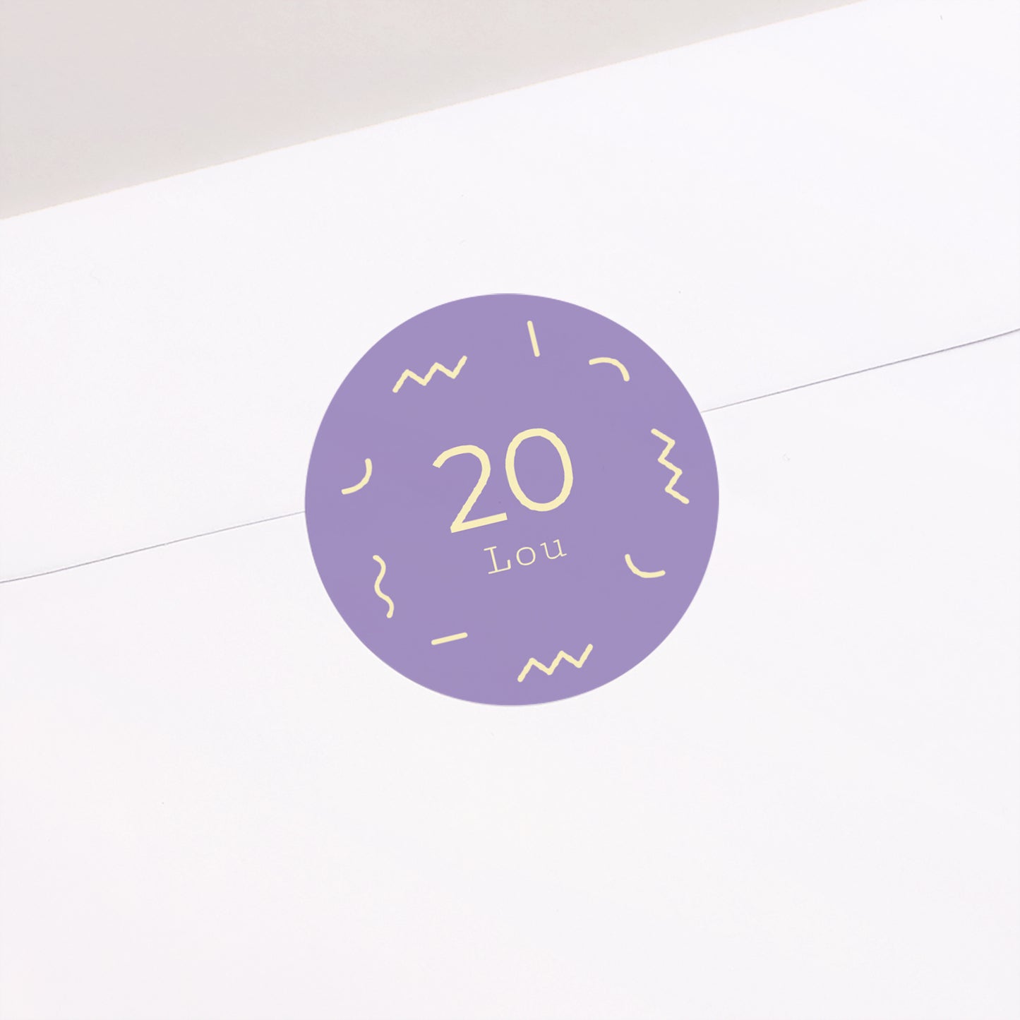 Sticker Geburtstag Rund Goldene Konfetti foto N° 2