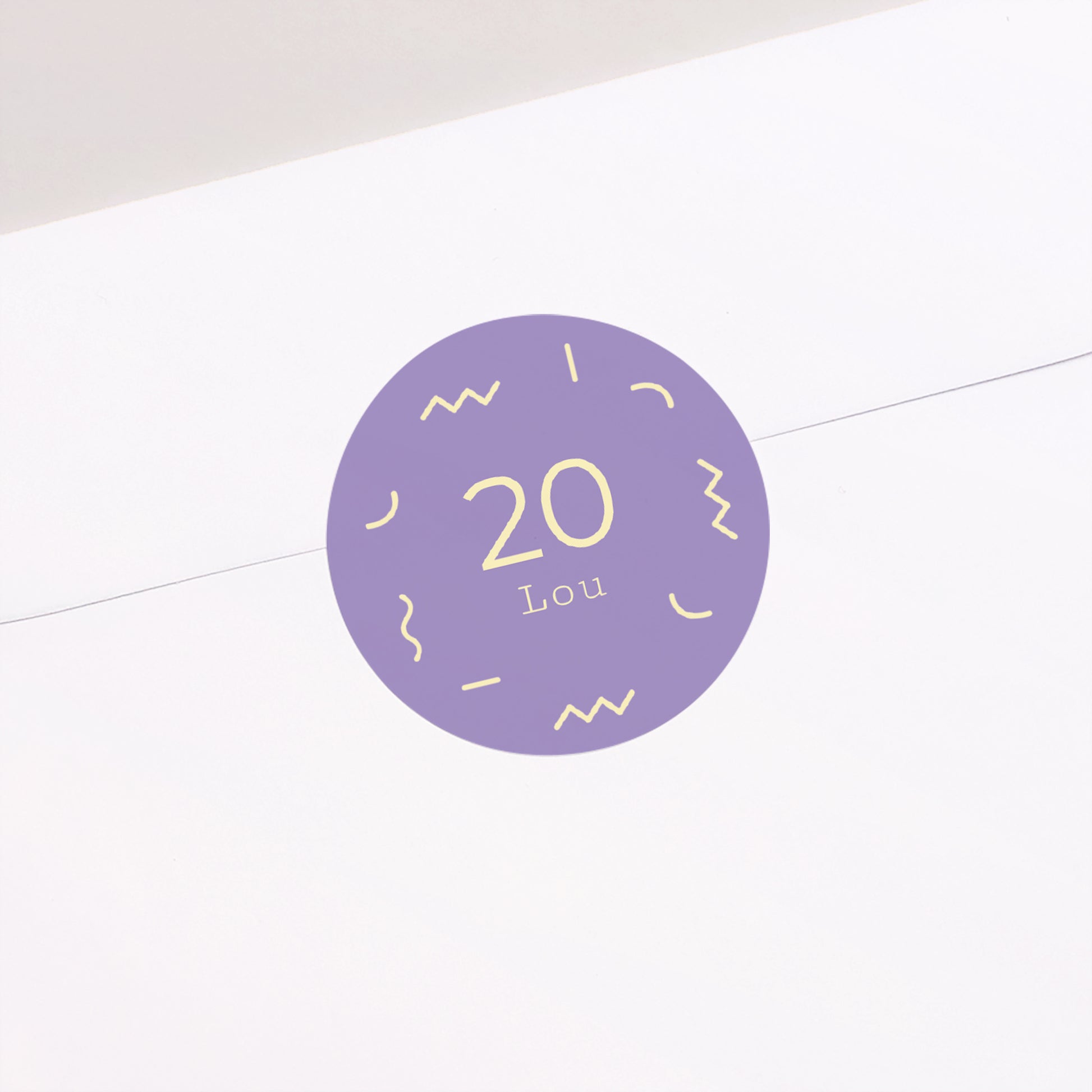 Sticker Geburtstag Rund Goldene Konfetti foto N° 2