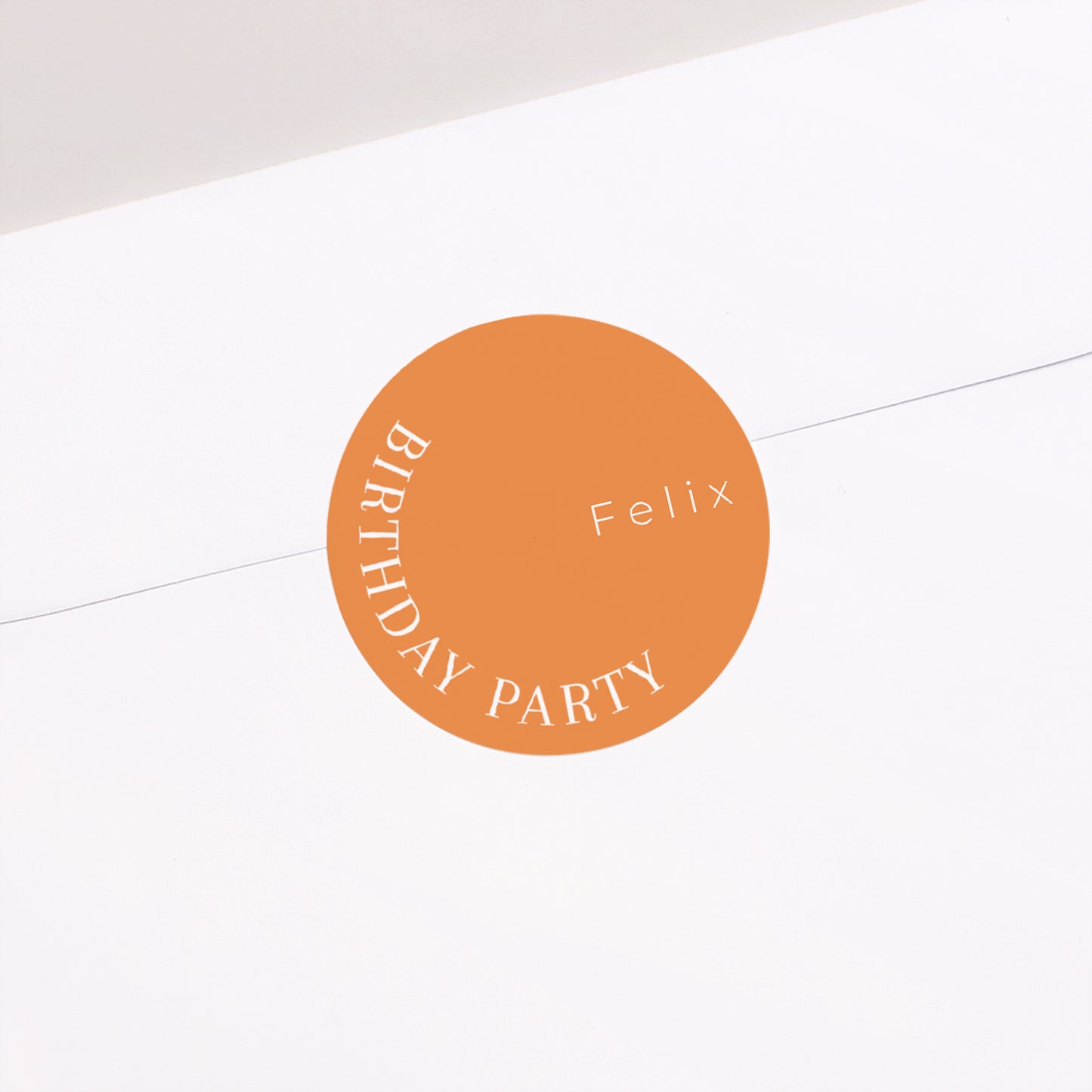 Sticker Geburtstag Rund Orange Flashy Party, Mann foto N° 2