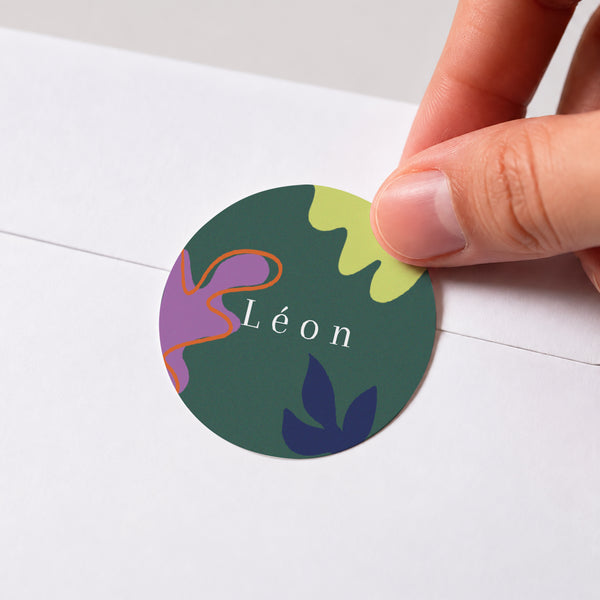 Sticker Geburtstag Rund Flashy Party foto
