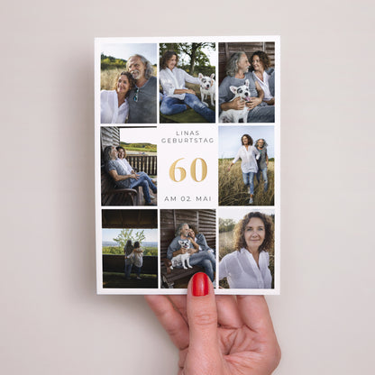 Einladungskarte Geburtstag 60 Jahre Geburtstag Mehrere Fotos foto N° 2