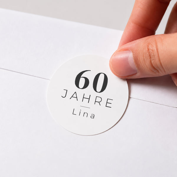 Sticker Geburtstag Rund 60 Jahre Geburtstag Mehrere Fotos foto