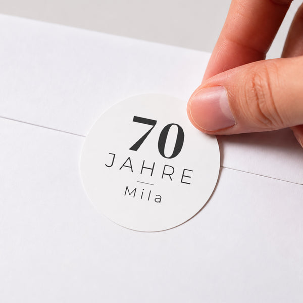 Sticker Geburtstag Rund 8 Fotos, 70 Jahre foto