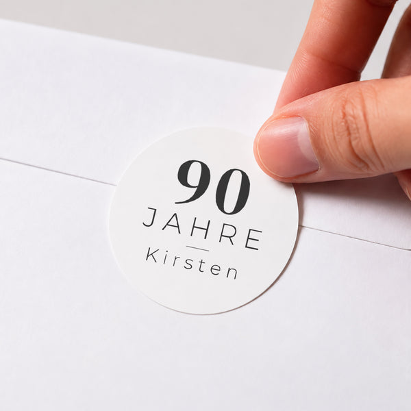 Sticker Geburtstag Rund 8 Fotos, 90 Jahre foto