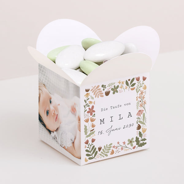 Geschenkbox Taufe Schmetterlingsöffnung Einrahmung Liberty Photo foto