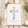 Begrüßungstafel Taufe Porträt 60 x 90 cm Blumenkreuz foto N° 1