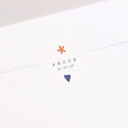 Sticker Taufe Rund Nachricht von der Taube foto N° 2