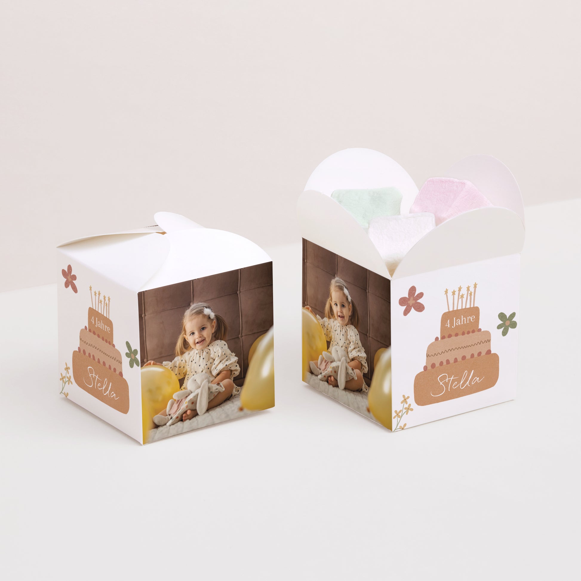 Mitgebsel-Box Kindergeburtstag Schmetterlingsöffnung Frühlingsessen, Mädchen, beidseitig foto N° 2