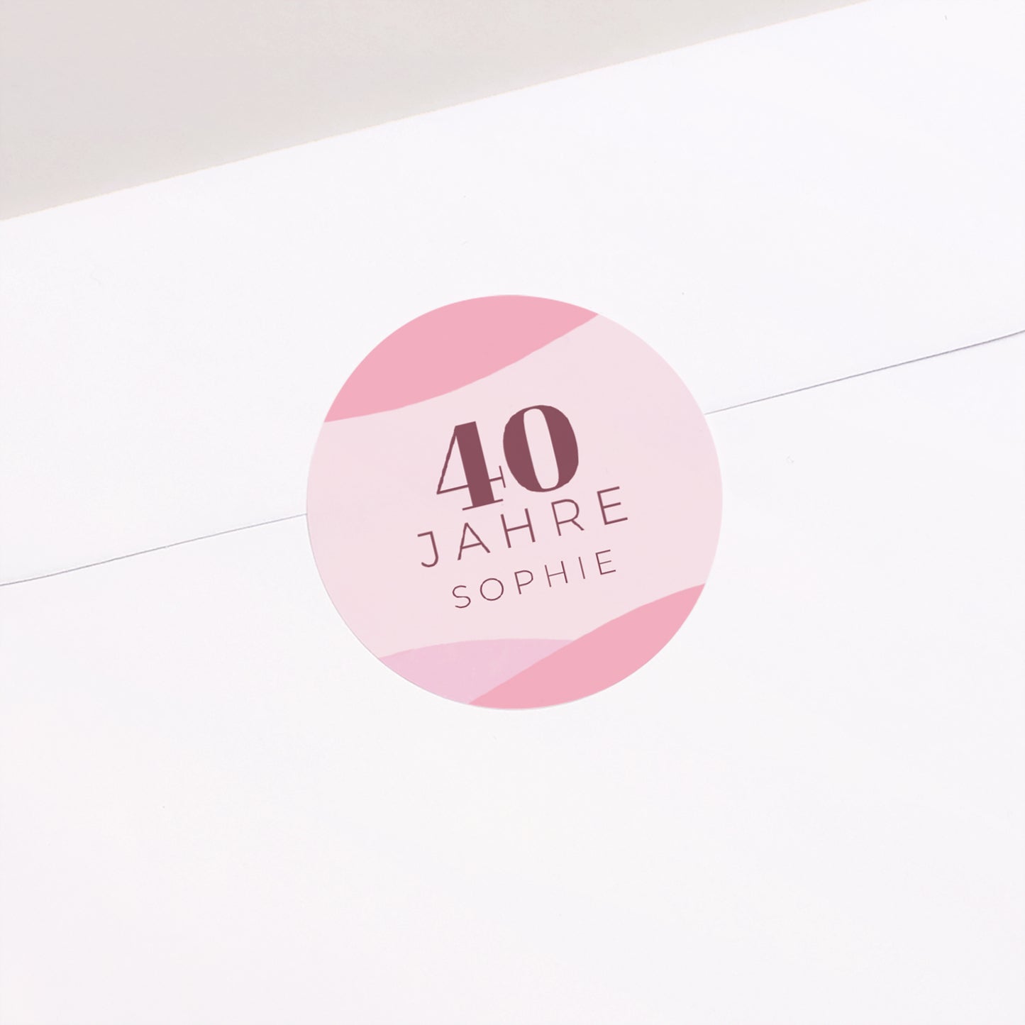 Sticker Geburtstag Rund 40 Jahre, Camaïeu rosa foto N° 2