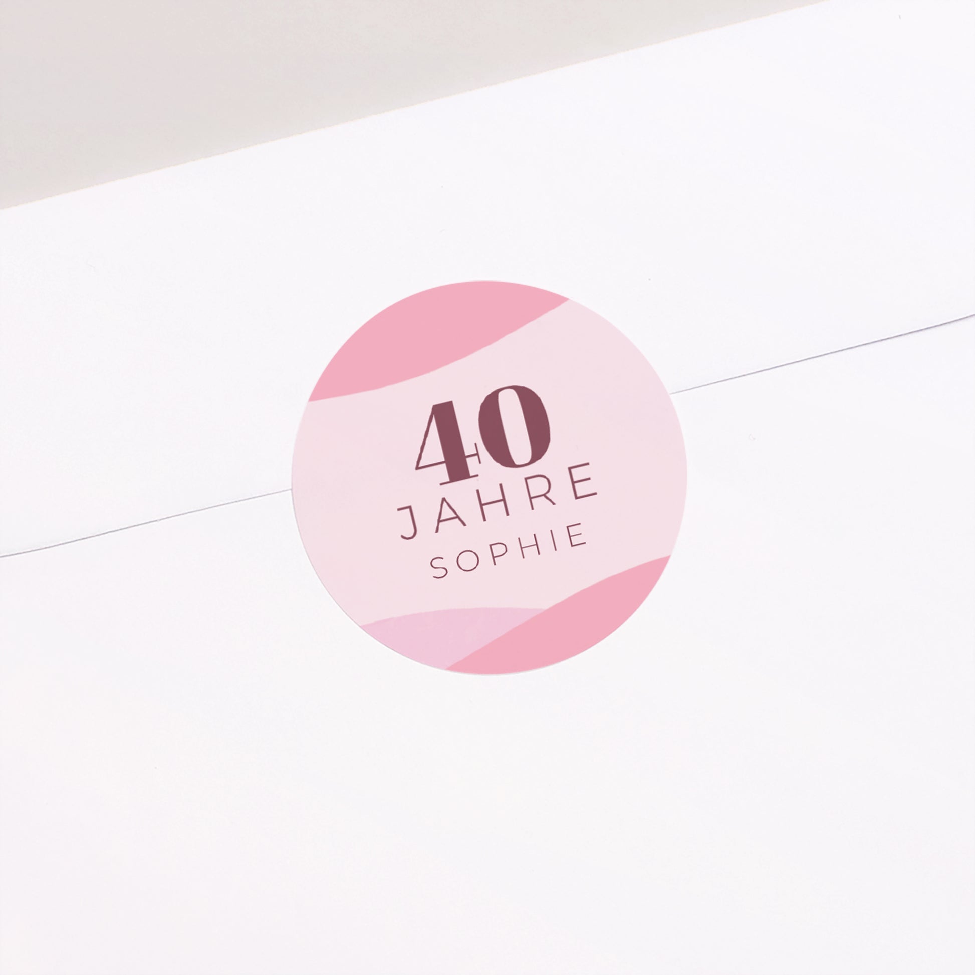 Sticker Geburtstag Rund 40 Jahre, Camaïeu rosa foto N° 2